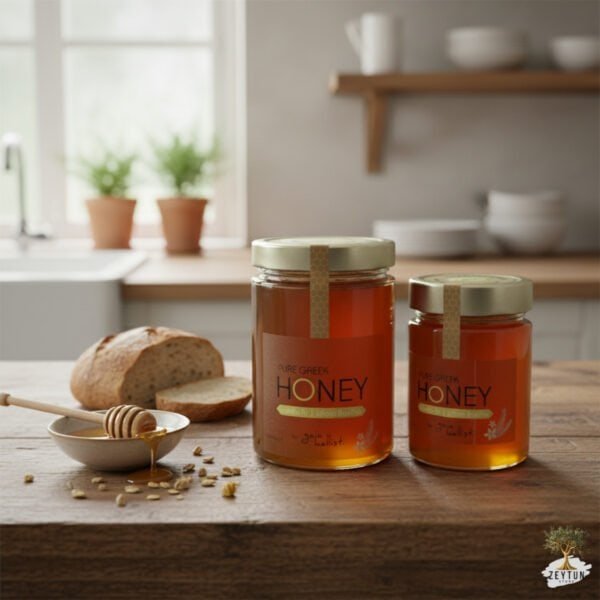 Speciale Griekse vanilla-spar honing, pure en unieke ambachtelijke productie