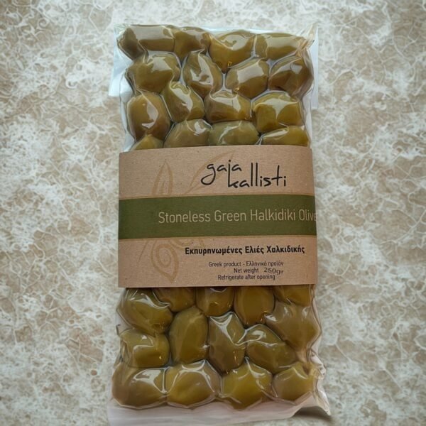 Gaia Kallisti ontpitte groene Halkidiki olijven - puur en natuurlijk